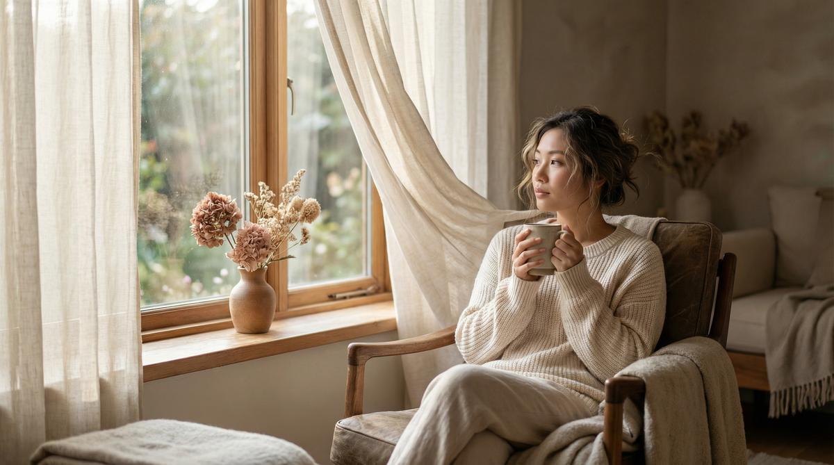 蘑菇视频品牌形象，女性疗愈生活场景，kx47r8sy.cn